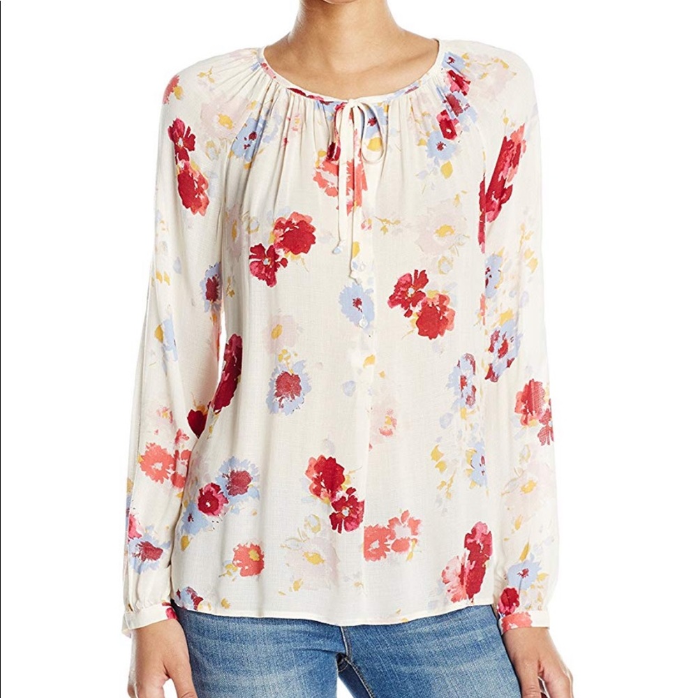 Lucky Brand Major Floral Peasant Top